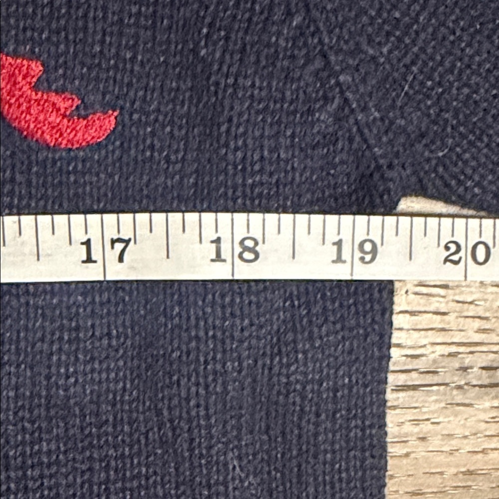 VTG Christopher & Banks Embroidered Bear Crew Neck Sweater Sz M Navy Blue - Picture 4 of 6